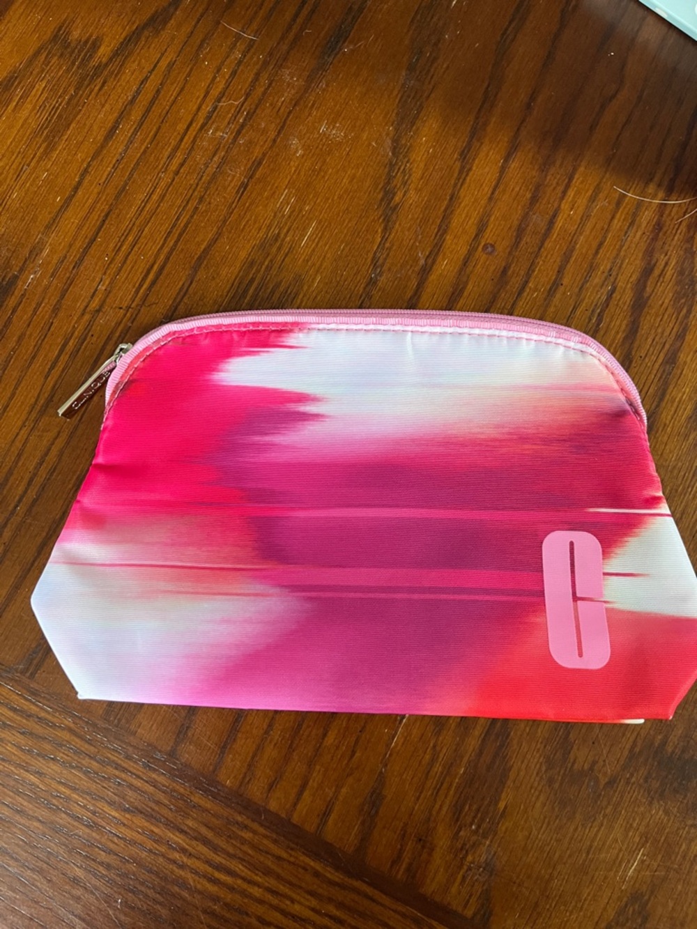 Clinique Pink and White Ombre Makeup Pouch